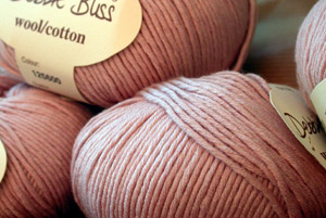 Debbie Bliss Wool Cotton in my favourite shade of pink
