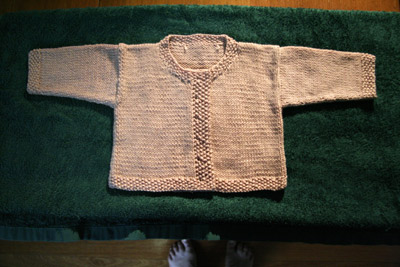 Jacket With Moss Stitch Bands 2