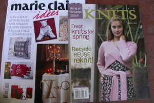 Marie Claire Idee Christmas 2004 and Interweave Knits 2005