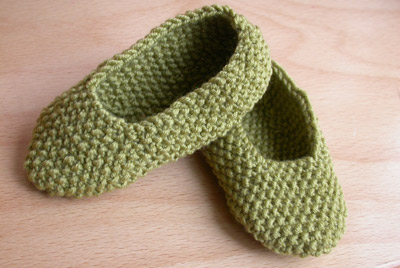 Moss Stitch Shoes, done, maybe