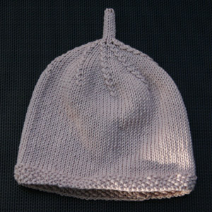 Simple Hat with Moss Stitch Bands