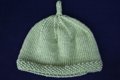 Simple Hat with Moss Stitch Band